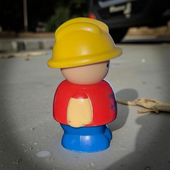 Vintage Shelcore Construction Worker with Red Shirt & Blue Pants Figure A38 - Picture 4 of 5